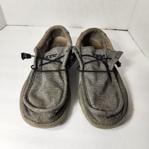 Hey Dude fabric men's shoes gray size 10